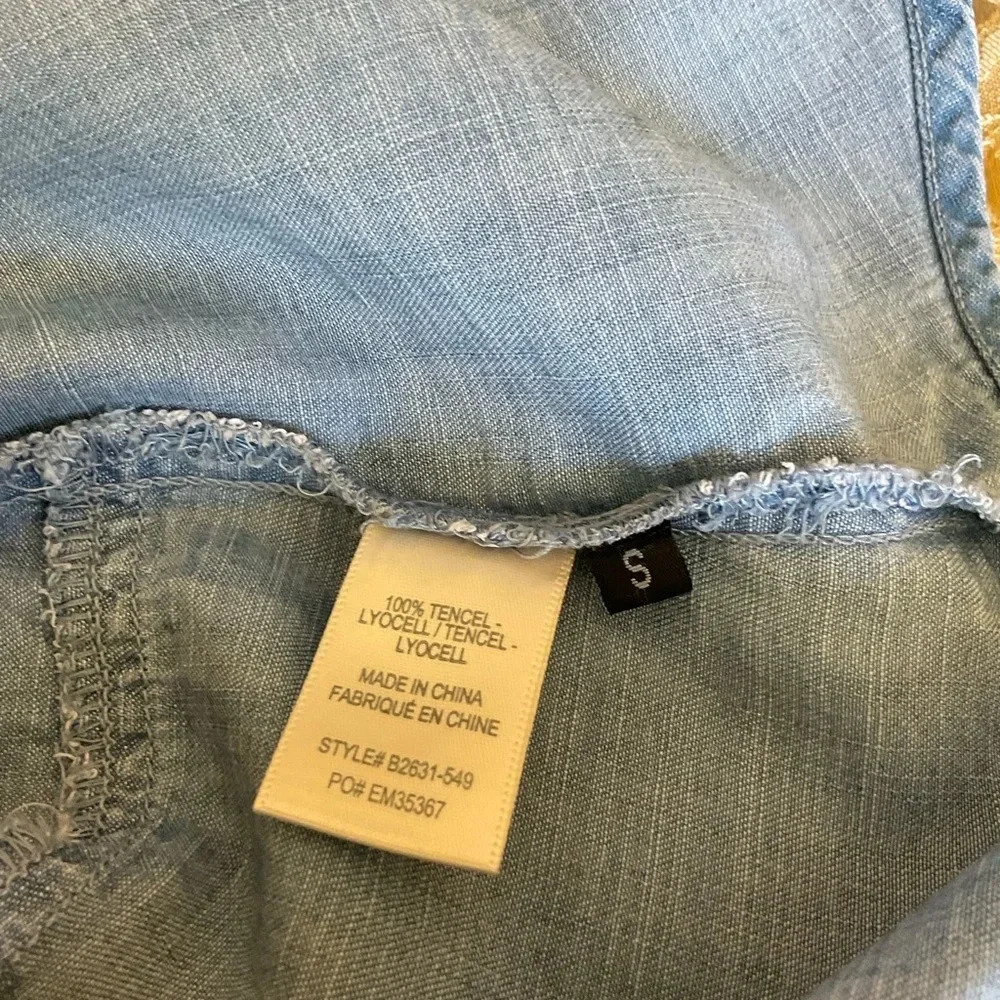 Bella Dahl Split Back Button Down - Ombre Wash - image 6